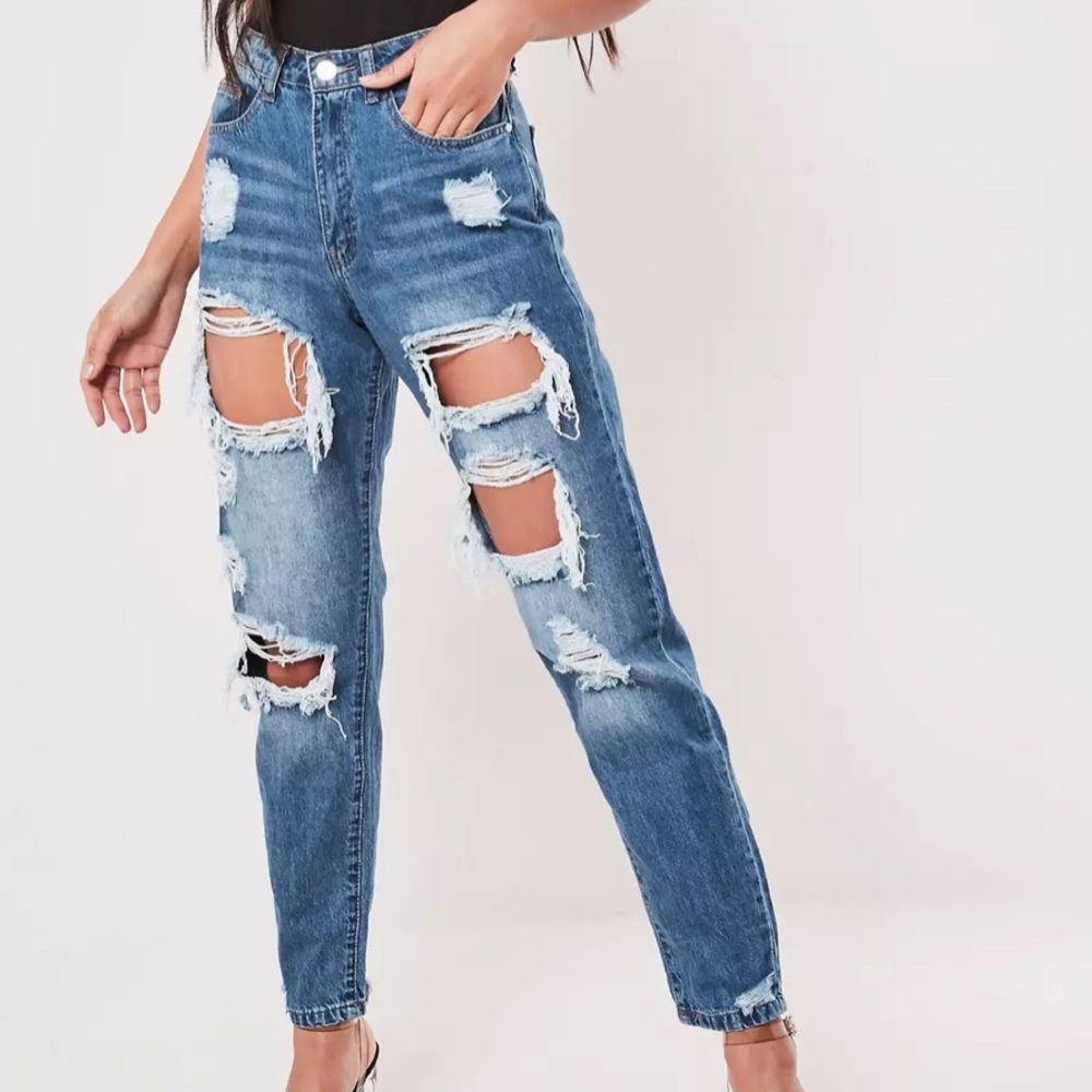 Misguided High Rise Mom Jeans